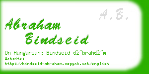 abraham bindseid business card